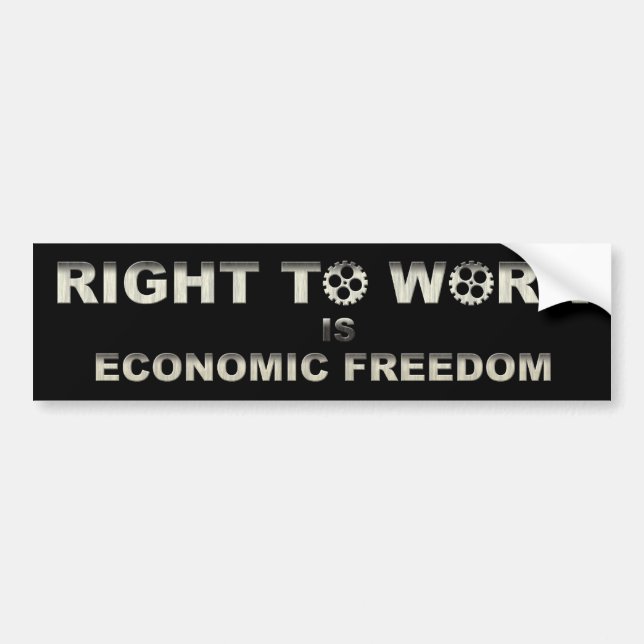 Recht ist zu arbeiten wirtschaftliche autoaufkleber (Vorne)