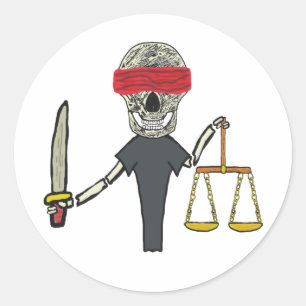 Recht und Justiz Runder Aufkleber
