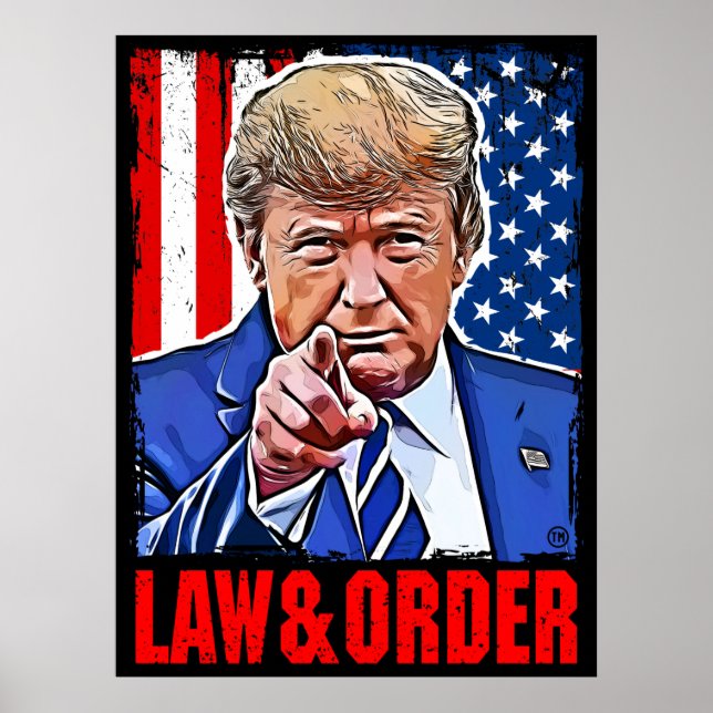 Recht und Ordnung Trumpf niedrig & Bestellung Poster (Vorne)
