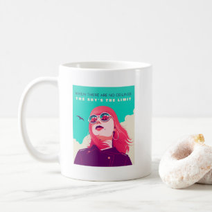 Rechte der Frau Der Himmel ist die Grenze Illust Kaffeetasse
