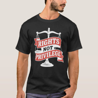 Rechte, keine Privilegien - Vintage-Sozialgerechti T-Shirt