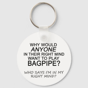 Rechte Mind Bagpipe Schlüsselanhänger