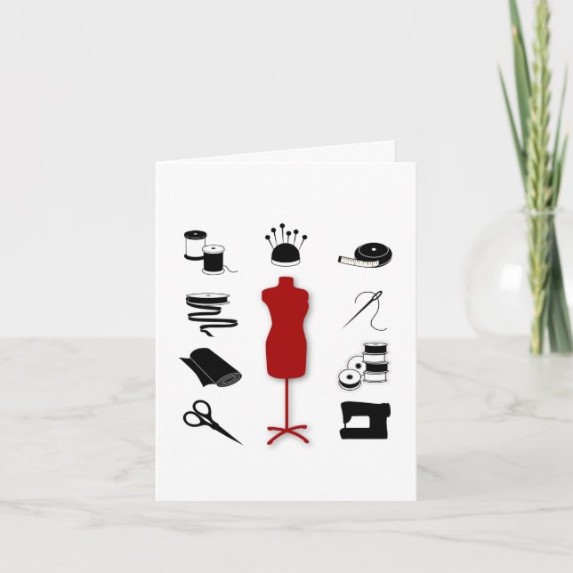 rechte Notizkarte einnähen Karte (Vorderseite)