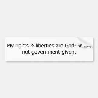 Rechte sind God-Given. Autoaufkleber