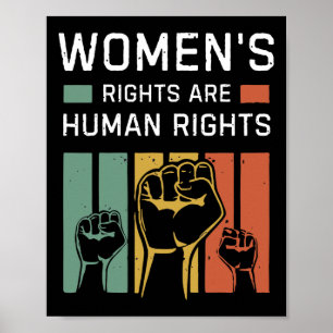 Rechte sind Menschenrechte Feminismus Feministisch Poster