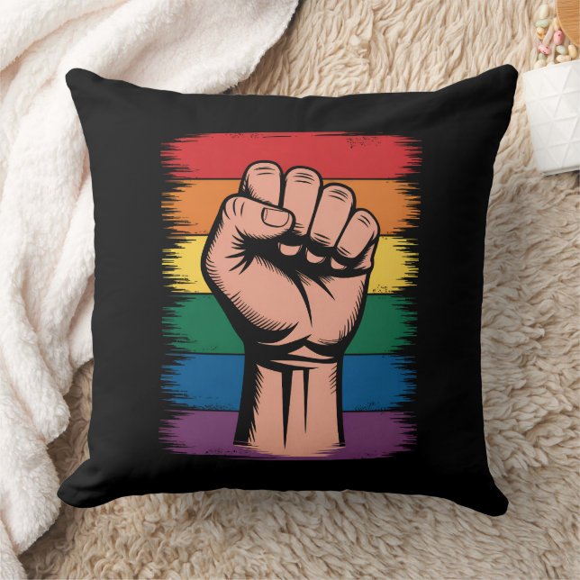 Rechte zur Unterstützung von LGBTQ durch Rainbow P Kissen (Decke)