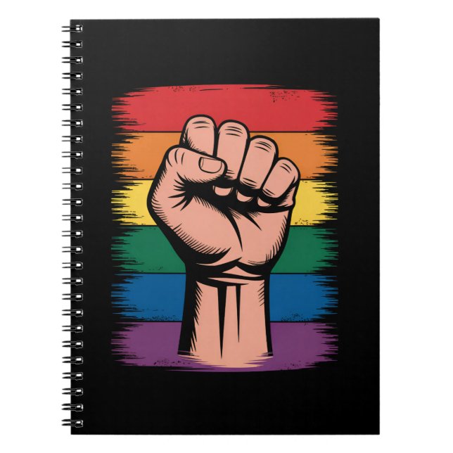 Rechte zur Unterstützung von LGBTQ durch Rainbow P Notizblock (Vorderseite)