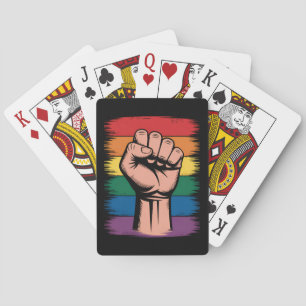 Rechte zur Unterstützung von LGBTQ durch Rainbow P Spielkarten