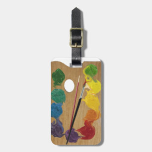 Rechteck der Artist-Palette Gepäckanhänger