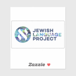 Rechteck-Logo des jüdischen Sprachprojekts Aufkleber