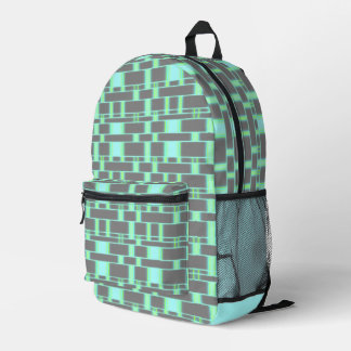 Rechteck Muster Grau 2 Bedruckter Rucksack