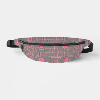 Rechteck Muster Grau 5 Bauchtasche