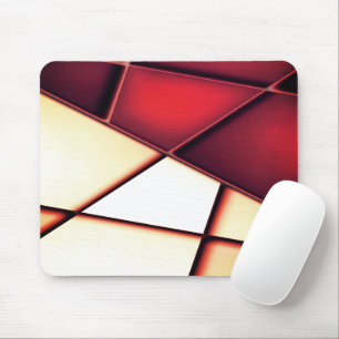 Rechteck-Trapezoiden in Rot-Beige und Power zum Än Mousepad