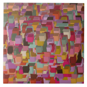 Rechteck- und Streifendesign in Multicolore Fliese