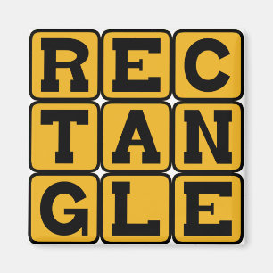 Rechteck, vierseitiges Polygon Magnet
