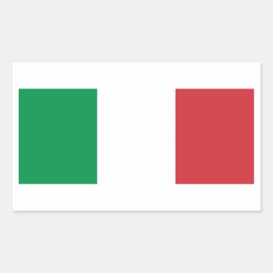 Rechteckaufkleber mit Flagge von Italien Rechteckiger Aufkleber