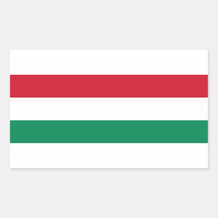 Rechteckaufkleber mit Flagge von Ungarn Rechteckiger Aufkleber