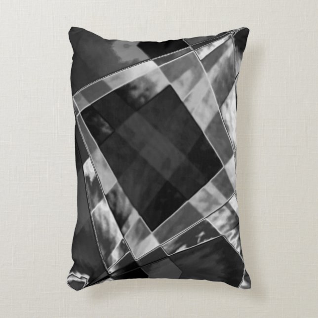 Rechtecke, eingearbeitet oder gestreckt, schwarz,  dekokissen (Vorderseite(Vertikal))