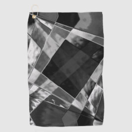 Rechtecke, eingearbeitet oder gestreckt, schwarz,  golfhandtuch