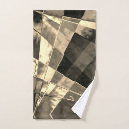 Rechtecke in Holz oder Beige geneigt? Badhandtuch Set