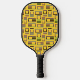 Rechtecke mit goldenem Streifen Pickleball Schläger
