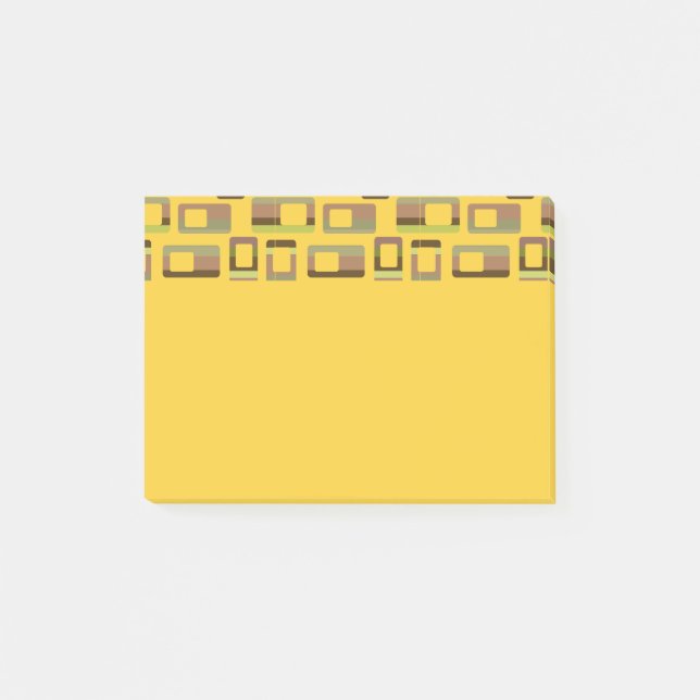 Rechtecke mit goldenem Streifen Post-it Klebezettel (Vorderseite)