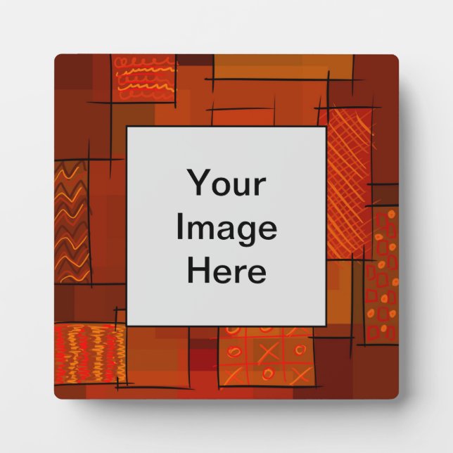 Rechtecke, Patchworkmuster, Doodle. Bruchquilt Fotoplatte (Vorderseite)