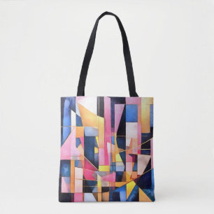 Rechtecke und Dreiecke Geometrische Abstraktion Tasche