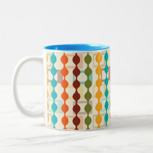 Rechtecke und Ketten Zweifarbige Tasse