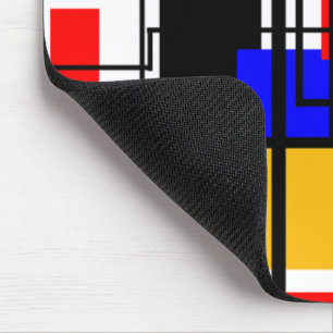 Rechtecke und Linien im Bauhaus - weiß Mousepad