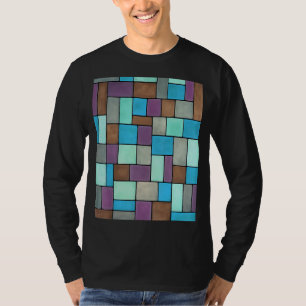 Rechtecke und Quadrate zeitgenössische schwarze Ko T-Shirt