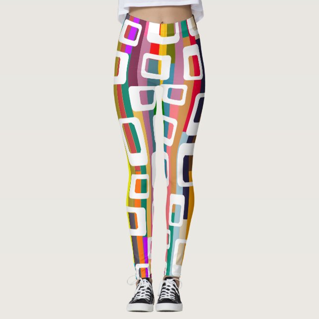Rechtecke und Streifen Leggings (Vorderseite)