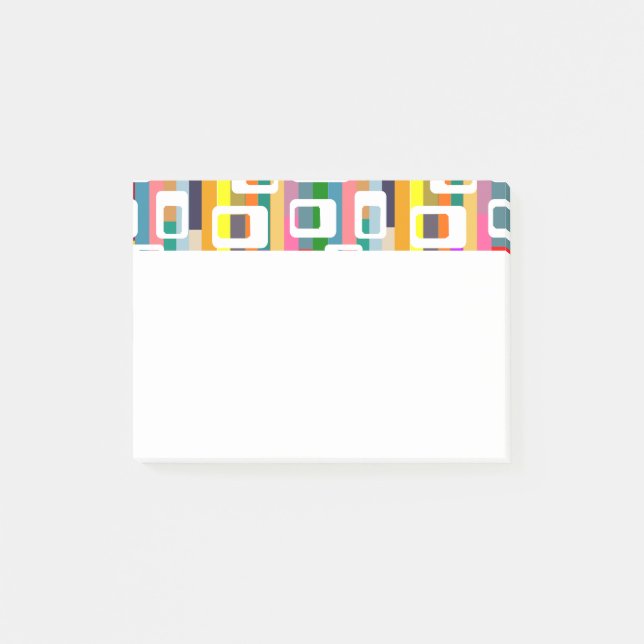 Rechtecke und Streifen Post-it Klebezettel (Vorderseite)