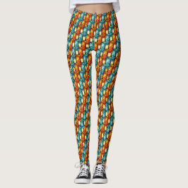 rechteckige, geschnitzte, zyanfarbene Teller Leggings