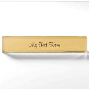 Rechteckige Gold Desk-Namplate-Schrift Namensplakette