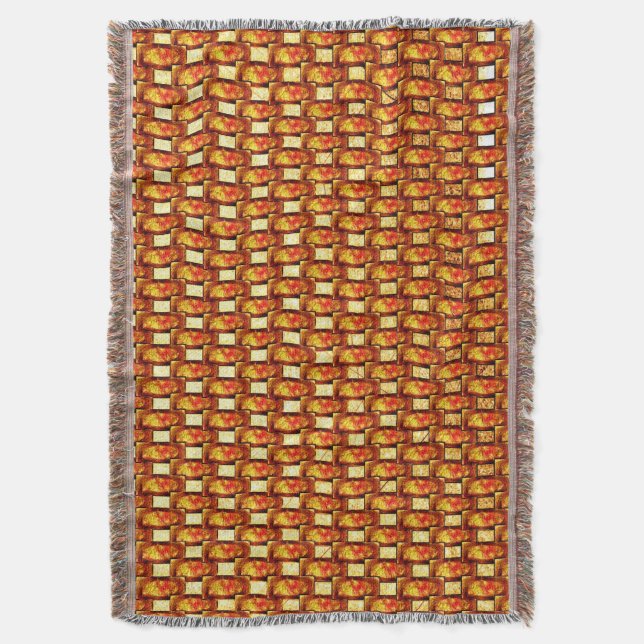 Rechteckige Teller, geschnitzt und farbig, orange Decke (Vorderseite Vertikal)