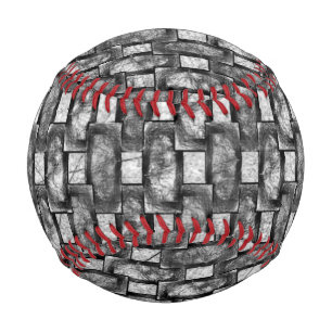 Rechteckige Teller geschnitzt und gefärbt, schwarz Baseball
