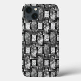 Rechteckige Teller geschnitzt und gefärbt, schwarz Case-Mate iPhone Hülle