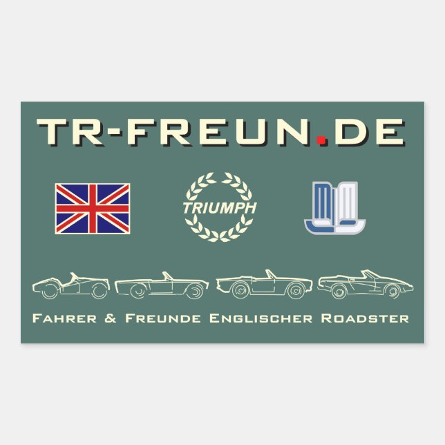 Rechteckiger Aufkleber 2 - TR-Freunde (Vorderseite)