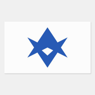 Rechteckiger Aufkleber mit der Flagge von Toyota C
