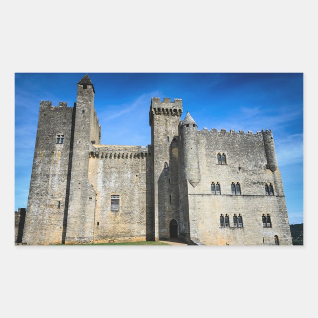 Rechteckiger Aufkleber Schlosses Chateau de Beynac (Vorderseite)