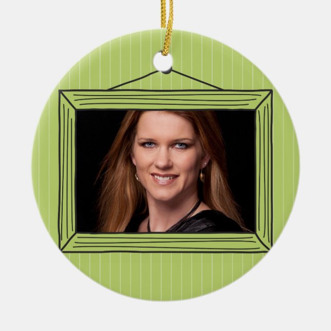 Rechteckiger handdrawn Bilderrahmen Keramikornament (Vorne)