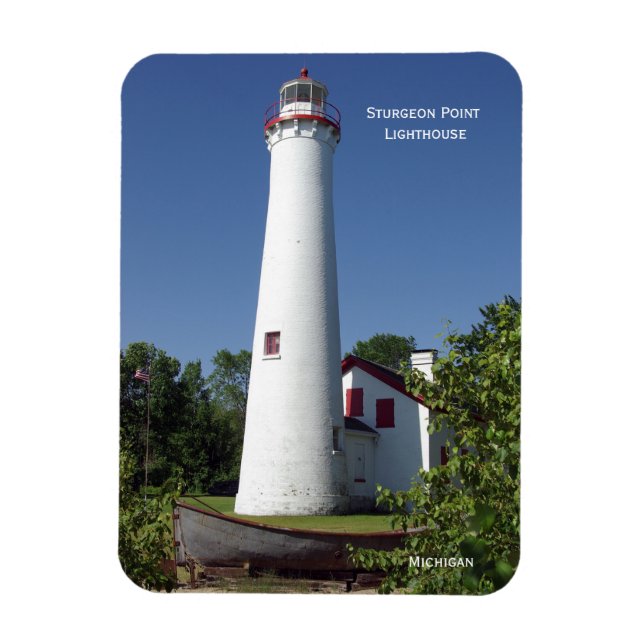 rechteckiger Sturgeon Point Lighthouse-Magnet Magnet (Vertikal)