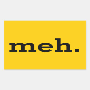 Rechteckiges "meh". Aufkleber. Blatt 4. Rechteckiger Aufkleber