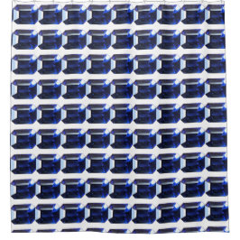 Rechteckiges Sapphire Blue Duschvorhang