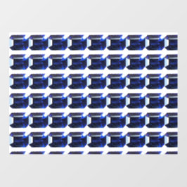 Rechteckiges Sapphire Blue Fensteraufkleber