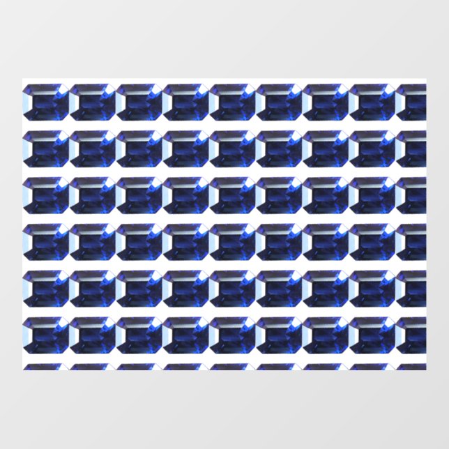 Rechteckiges Sapphire Blue Fensteraufkleber (Blatt)