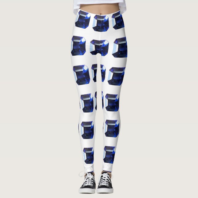 Rechteckiges Sapphire Blue Leggings (Vorderseite)