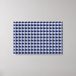 Rechteckiges Sapphire Blue Leinwanddruck
