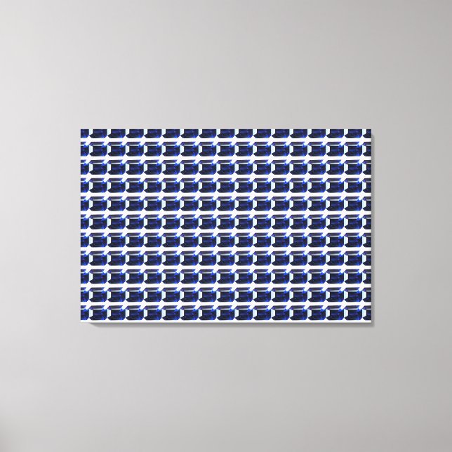 Rechteckiges Sapphire Blue Leinwanddruck (Vorderseite)
